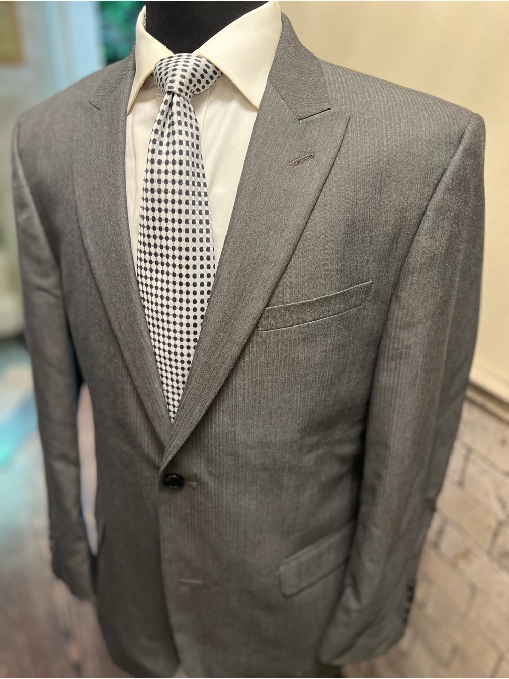 Joseph Abboud Sport Coat Blazer Jacket 2 Button Gray Men 40R - Picture 8 of 15